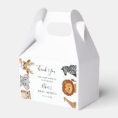 Woodland Forest Animals Baby Shower フェイバーボックス (正面サイド)