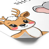 Woodland Forest Animals Baby Shower ポスター (角)