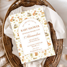 Woodland Forest Animals Baby Shower