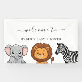 Woodland Forest Animals Baby Shower 横断幕 (横)