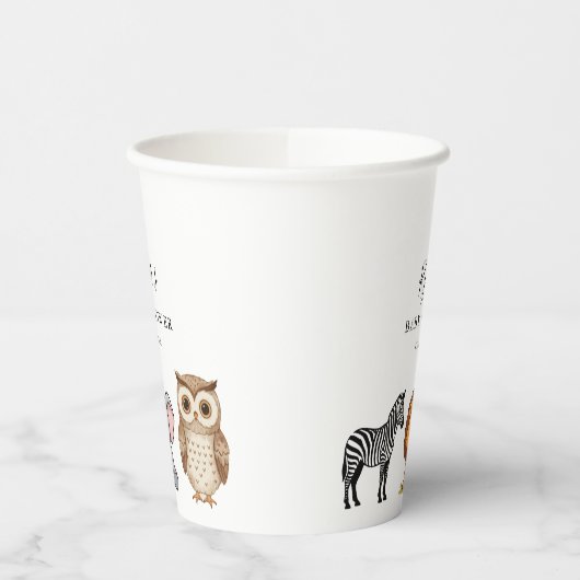 Woodland Forest Animals Baby Shower 紙コップ (左)