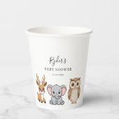 Woodland Forest Animals Baby Shower 紙コップ (正面)