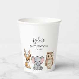 Woodland Forest Animals Baby Shower 紙コップ
