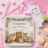 Woodland Forest Baby Shower ペーパープレート (パーティー)