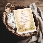 Woodland Forest Baby Shower 招待状