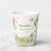 Woodland Forest Bearly Wait Baby Shower 紙コップ (裏面)