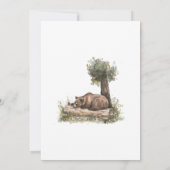 Woodland Forest Deer Baby Shower 招待状 (裏面)