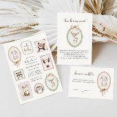 Woodland Forest Deer Baby Shower Book Request エンクロージャーカード