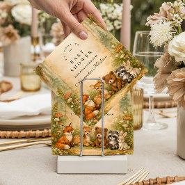Woodland Forest Friends Baby Shower スタンダードカクテルナプキン