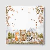 Woodland Forest Friends Baby Shower Guest Book ゲストブック (裏面)