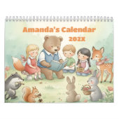 Woodland Forest Friends Personalized Kids 2026 カレンダー (カバー)