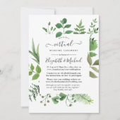 Woodland Forest Greenery Online 結婚 Virtual 招待状 (正面)