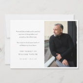 Woodland Forest Lake Funeral Photo サンキューカード (裏面)