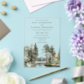 Woodland Forest Lake Wedding Acrylic Invitation アクリル招待状 (インサイチュ (ウェディング))