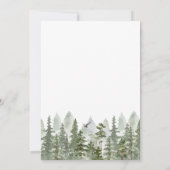 Woodland Forest Wedding Green 招待状 (裏面)