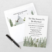 Woodland Forest Wedding Green 招待状