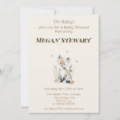 Woodland Fox Baby Shower  招待状 (正面)