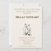 Woodland Fox Baby Shower  招待状 (正面)