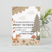 Woodland Fox Baby Shower Invitation 招待状 (スタンド正面)