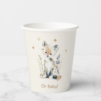 Woodland Fox Baby Shower paper cups 紙コップ