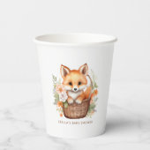 Woodland Fox Baby Shower Personalized Party 紙コップ (裏面)
