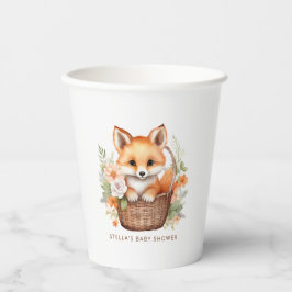 Woodland Fox Baby Shower Personalized Party 紙コップ