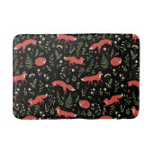 Woodland Fox Botanical Pattern Bath Mat バスマット (正面)