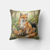 Woodland Fox Family Kids クッション (裏面)