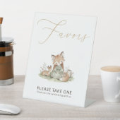 Woodland Fox Girl Favors Baby Shower 台座サイン (インサイチュ)