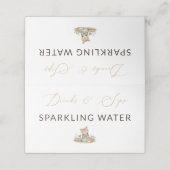 Woodland Fox Girl Sparkling Water Drink Label プレイスカード (外部開封)