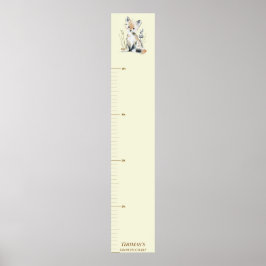 Woodland Fox Growth Chart for Kids ポスター