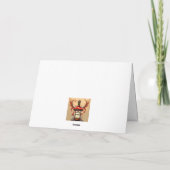 Woodland fox in Christmas hat holiday card シーズンカード (裏面)