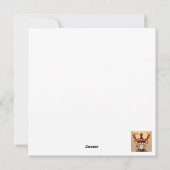 Woodland fox in Christmas hat holiday card シーズンカード (裏面)