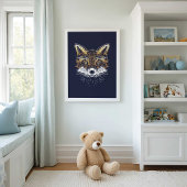 Woodland Fox Nursery Wall Art Poster Print ポスター