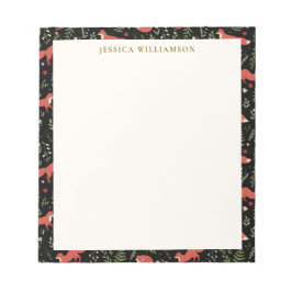 Woodland Fox Personalized Name ノートパッド