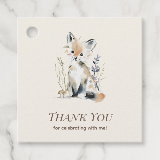 Woodland Fox Thank You Tag フェイバータグ (正面)