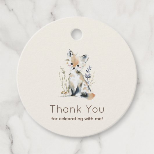 Woodland Fox Thank You Tag フェイバータグ (正面)
