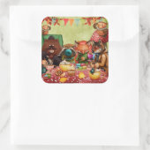 Woodland Friendsと森の茶会 スクエアシール (バッグ)