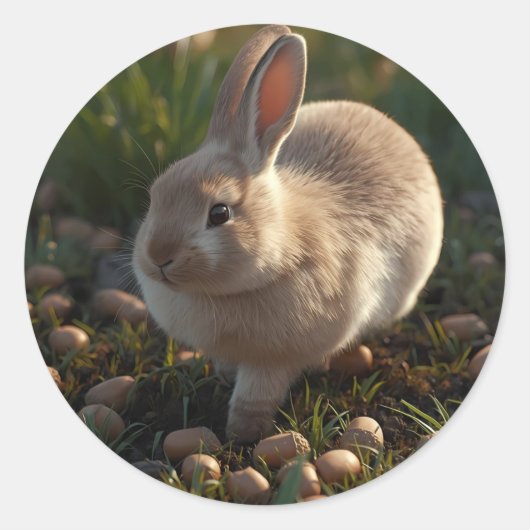 Woodland Friendsスタンプ – Cute Forest Animal Pa ラウンドシール (正面)