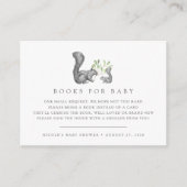 Woodland Friends赤ちゃんシャワーブックリクエストカード エンクロージャーカード (正面)