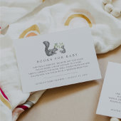 Woodland Friends赤ちゃんシャワーブックリクエストカード エンクロージャーカード