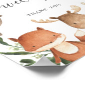 Woodland Friends赤ちゃんシャワー住所エンベロープサイン ポスター (角)