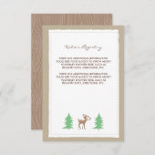 Woodland Friends赤ちゃんシャワー挿入カード エンクロージャーカード (正面/裏面)