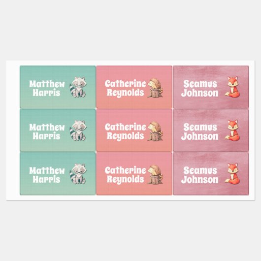 Woodland Friends:キッズラベルセット ラベル (シート)