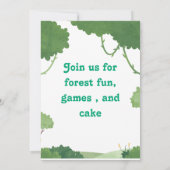 Woodland Friends Birthday Invitation – Cute Forest 招待状 (裏面)
