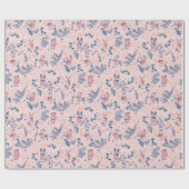 Woodland Friends in Blush Cozy Winter Forest  ラッピングペーパー (フラット)