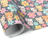 Woodland Friends Parade | Cute Animal Pattern ラッピングペーパー (ロールコーナー)