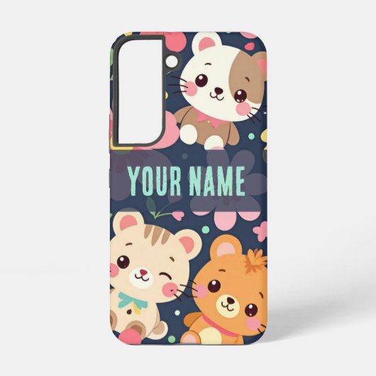 Woodland Friends Parade | Cute Animal Pattern Samsung Galaxyケース (裏面)