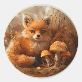 Woodland Friends Stickers – Cute Forest Animal Pa ラウンドシール