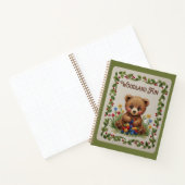 Woodland Fun Embroidered Bear & Berries Journal ノートブック (内部)